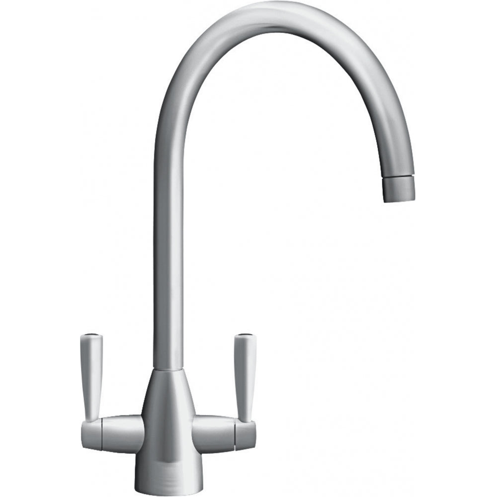 Franke 115.0049.990 Eiger Twin Lever Kitchen Mixer Tap - Decor Steel
