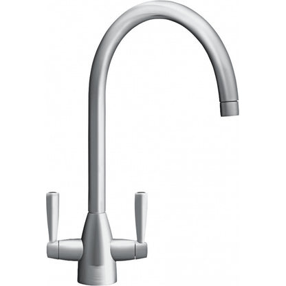 Franke 115.0049.990 Eiger Twin Lever Kitchen Mixer Tap - Decor Steel