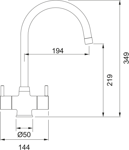 Franke 115.0311.215 Athena Kitchen Mixer Tap - Decor Steel