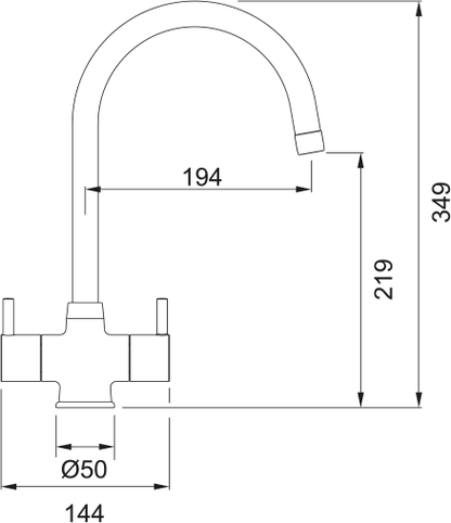 Franke 115.0311.215 Athena Kitchen Mixer Tap - Decor Steel