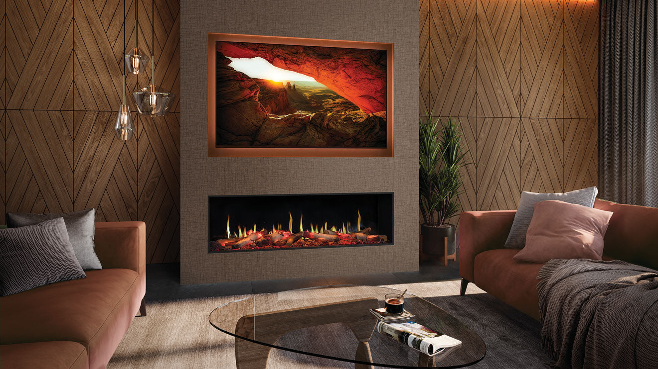 Onyx Fusion 150RW Electric Fire with Real Wood Logscape