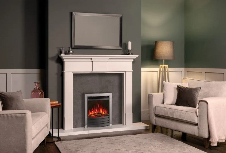 FireFx Amara Fire Electric in Black and Chrome (Black Curved Front)
