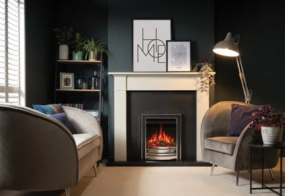 FireFx Amara Fire Electric in Chrome and Black (Chrome Curved Front)