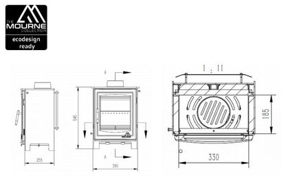 Mourne Eco 5 Multi-fuel Stove - Matt Black