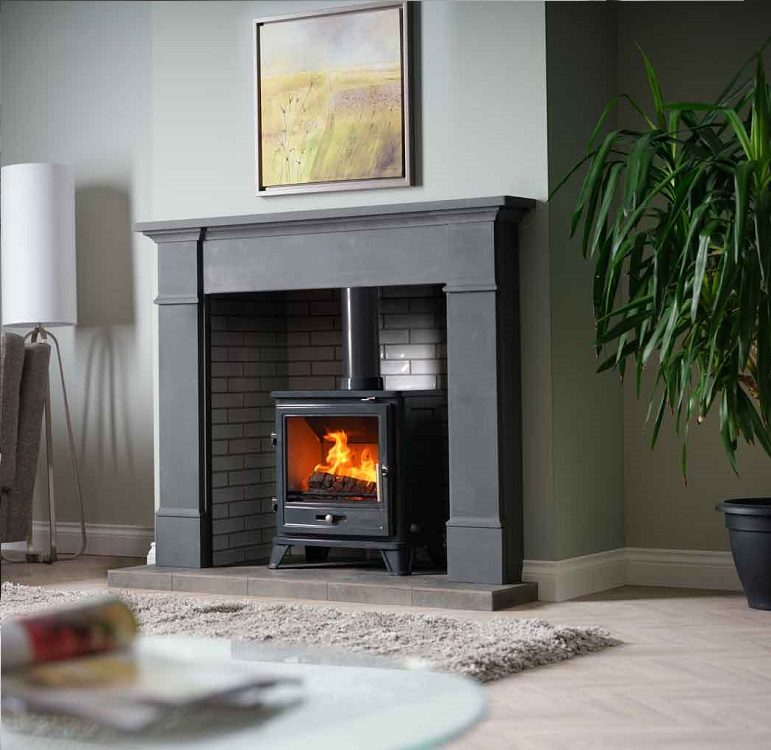 Mourne Eco Bassington Multi-fuel Stove - Oxford Grey Enamel