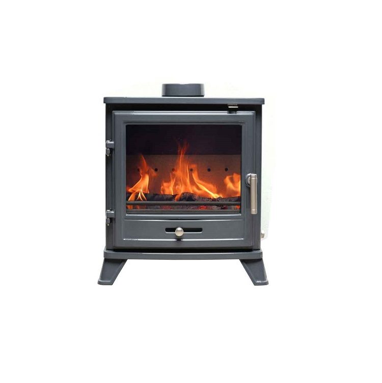 Mourne Eco Bassington Multi-fuel Stove - Oxford Grey Enamel
