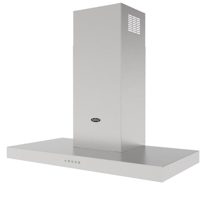 Belling 444411663 Cookcentre 90cm T-Shape Chimney Hood - Stainless Steel