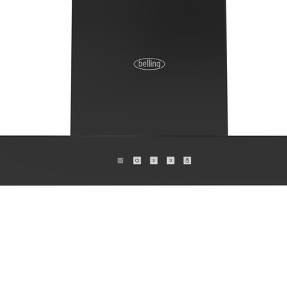 Belling 444411662 Cookcentre 90cm T-Shape Chimney Hood - Black