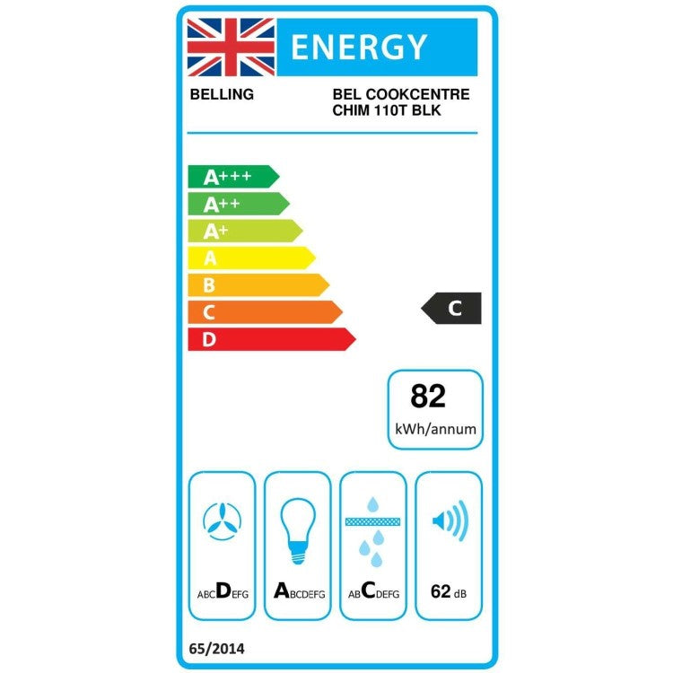 Belling 444411667 110cm CookCentre T Shape Chimney Cooker Hood - Stainless Steel