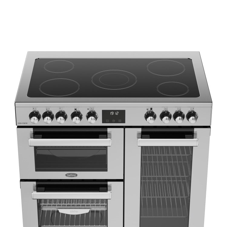 Belling 444411792 Cookcentre 90cm Electric Range Cooker - Stainless Steel
