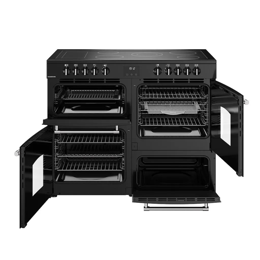Belling RCA FARMHOUSE 110E 110cm Electric Ceramic Range Cooker - Black