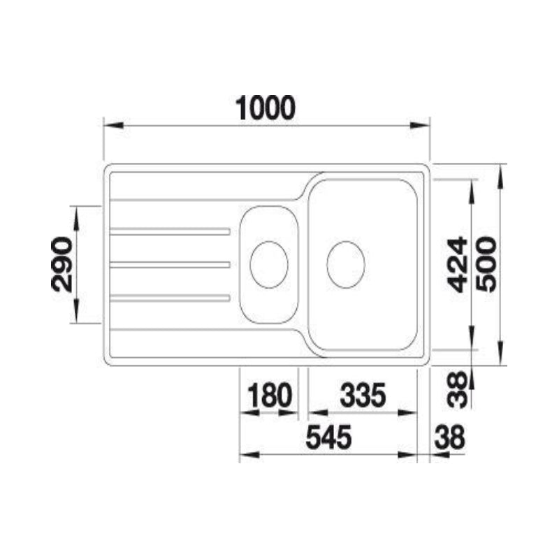 *DISPLAY MODEL* Blanco 454729 Lemis 6-S IF Inset 1.5 Bowl Kitchen Sink - Stainless Steel