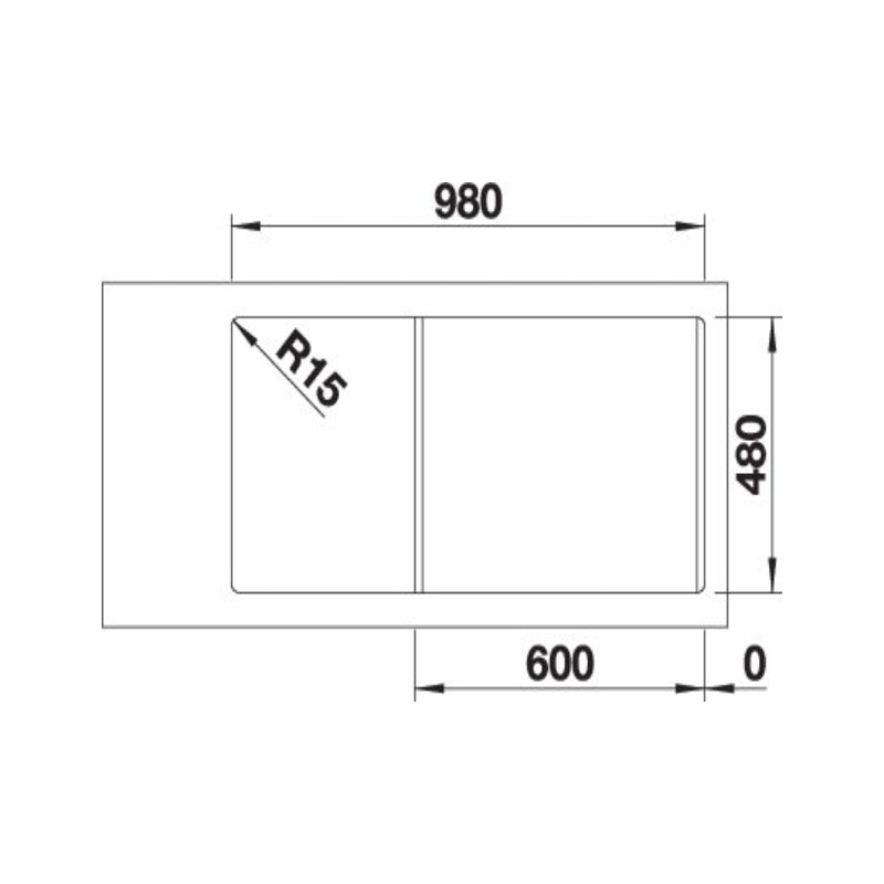 *DISPLAY MODEL* Blanco 454729 Lemis 6-S IF Inset 1.5 Bowl Kitchen Sink - Stainless Steel