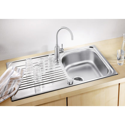 Blanco 456452 Tipo 45 S Single Bowl Reversible Inset Stainless Steel Kitchen Sink