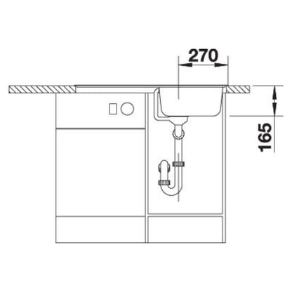 Blanco 456452 Tipo 45 S Single Bowl Reversible Inset Stainless Steel Kitchen Sink