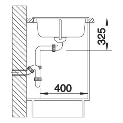 Blanco 456452 Tipo 45 S Single Bowl Reversible Inset Stainless Steel Kitchen Sink