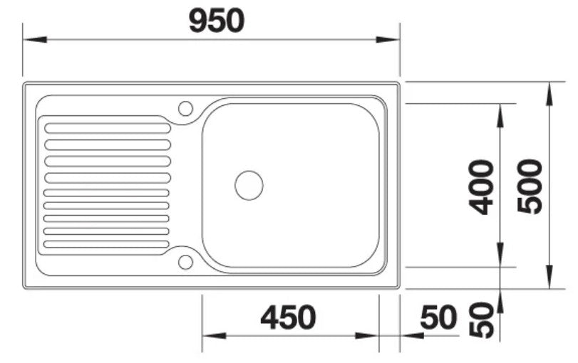 Blanco 456454 Tipo XL 6 S Inset Kitchen Sink - Stainless Steel