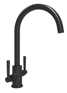 St. James 5006B Noa Twin Lever Kitchen Tap - Black