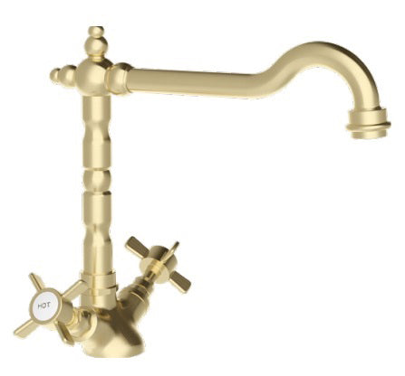 St. James 5009PB Elsa Dual Lever Kitchen Tap - Polished Brass