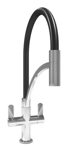 St. James 5010CM Rayne Twin Lever Kitchen Tap - Chrome