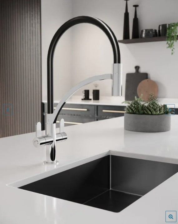 St. James 5010CM Rayne Twin Lever Kitchen Tap - Chrome