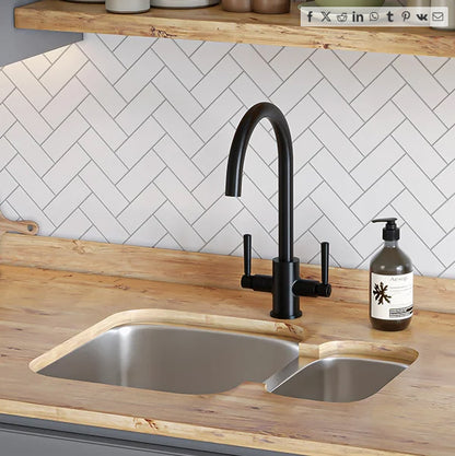 St. James 5037K Otto 1.5 Bowl Reversible Stainless Steel Sink