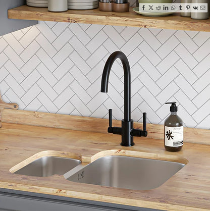 St. James 5038LK Otto 1.5 Bowl Left Handed Stainless Steel Sink