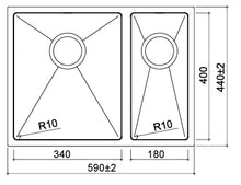 St. James 5065R Kaya 1.5 Bowl Right Handed Stainless Steel Sink