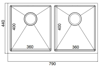 St James 5071 Kaya Double Bowl Kitchen Sink