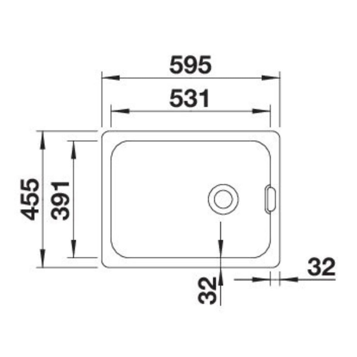 Blanco 518497 Belfast Crystal White Inset Sink
