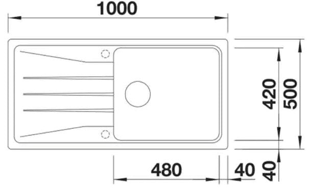 Blanco 519691 Sona XL 6 S Alumetallic Inset Sink