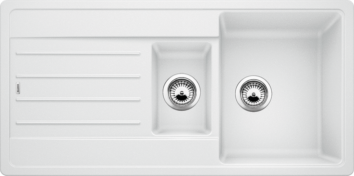 Blanco Legra 6 S 1.5 Bowl Inset Silgranit Kitchen Sink - White
