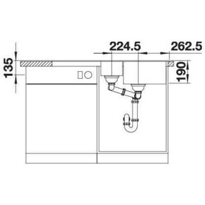 Blanco Legra 6 S 1.5 Bowl Inset Silgranit Kitchen Sink - White