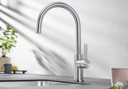 Blanco 523120 Candor Single Lever Kitchen Mixer Tap - Brushed Stainless Steel