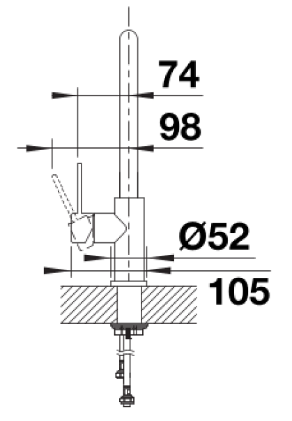 Blanco 523121 Candor-S Pull Out Kitchen Tap - Stainless Steel