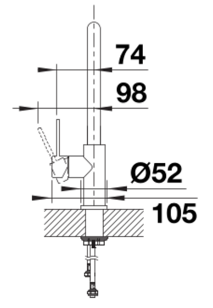 Blanco 523121 Candor-S Pull Out Kitchen Tap - Stainless Steel
