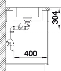 Blanco Dinas 6 S Sink Stainless Steel - Brushed Finish