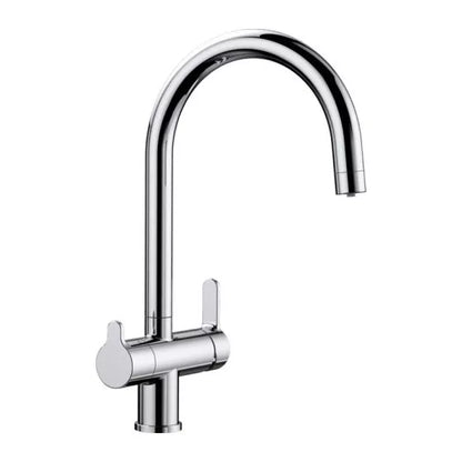 Blanco TRIMA 3-in-1 Drink Filter Swivel Spout Galvanic Kitchen Tap (Chrome) - 525231