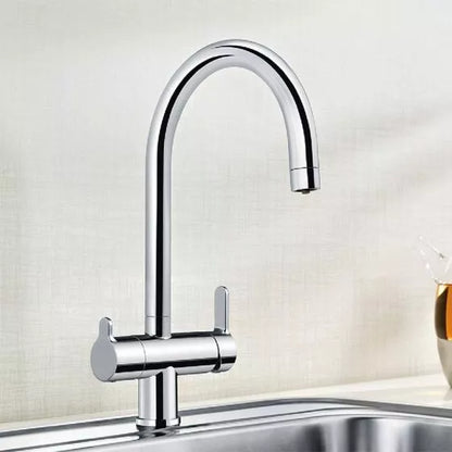 Blanco TRIMA 3-in-1 Drink Filter Swivel Spout Galvanic Kitchen Tap (Chrome) - 525231