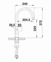 Blanco TRIMA 3-in-1 Drink Filter Swivel Spout Galvanic Kitchen Tap (Chrome) - 525231