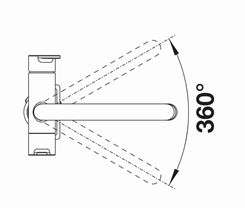 Blanco TRIMA 3-in-1 Drink Filter Swivel Spout Galvanic Kitchen Tap (Chrome) - 525231