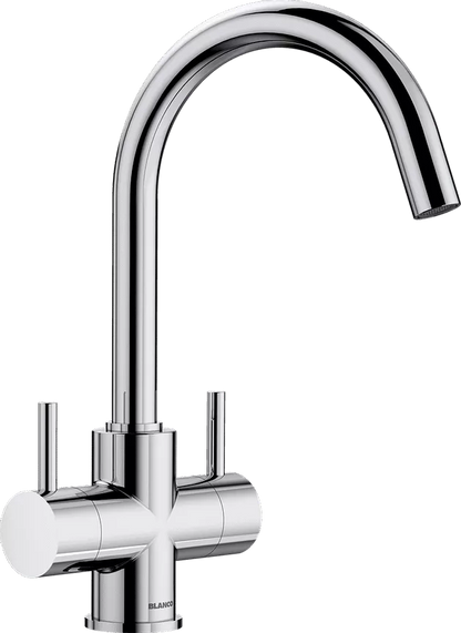 Blanco 525334 Camia Twin Lever Kitchen Tap - Chrome