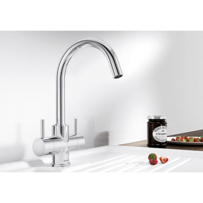 Blanco 525334 Camia Twin Lever Kitchen Tap - Chrome