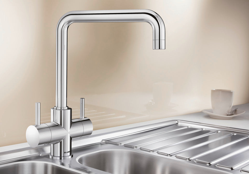 Blanco 525335 Jamia Twin Lever Monobloc Mixer Tap - Chrome