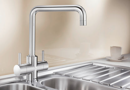 Blanco 525335 Jamia Twin Lever Monobloc Mixer Tap - Chrome