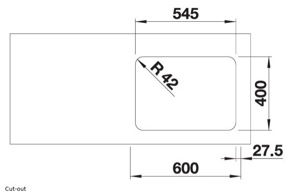 Blanco SOLIS 340/180-U Right Hand Stainless Steel Sink