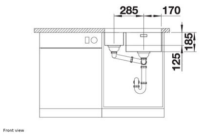 Blanco SOLIS 340/180-U Right Hand Stainless Steel Sink