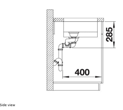 Blanco SOLIS 340/180-U Right Hand Stainless Steel Sink
