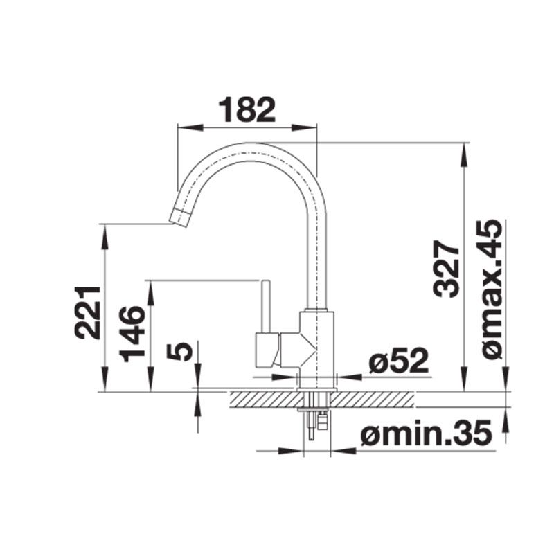 Blanco 526143 MIDA Kitchen Mixer Tap - Chrome