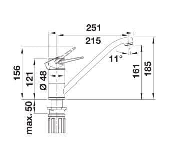 Blanco 526405 Wega II Kitchen Tap - Chrome
